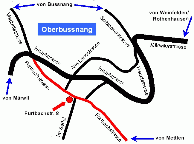 Karte Oberbussnang